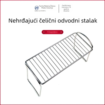 Stalak za odvod viška iz nehrđajućeg čelika, 6-slojni stalak za sušenje i pohranu posuđa, sklopiv i rotirajući, prenosivi kuhinjski organizator