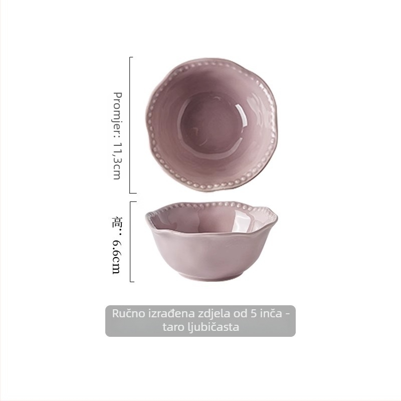 Zdjela, porcelanska, nepravilnog oblika, nordijski stil, pogodna za mikrovalnu pećnicu, podglazurna obrada