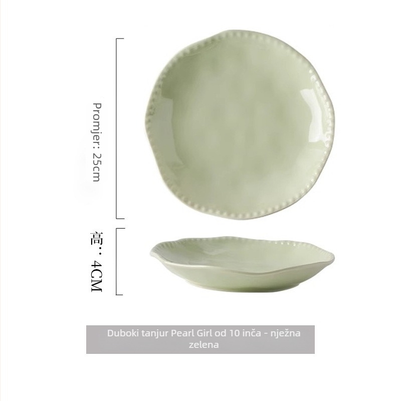 Zdjela, porcelanska, nepravilnog oblika, nordijski stil, pogodna za mikrovalnu pećnicu, podglazurna obrada