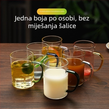 Šest čaša od borosilikatnog stakla s drškom, otporne na toplinu, poklon kutija