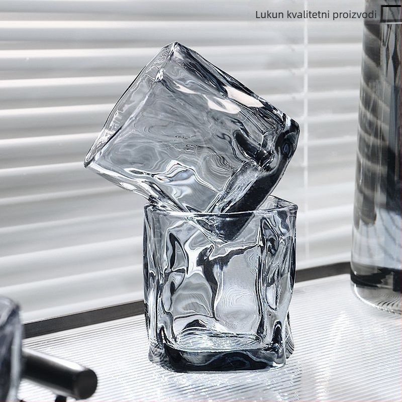 Nordijski stil stakleni set čaša za vodu i čaj, jednostavan dizajn, otporan na visoke temperature, za dom i goste