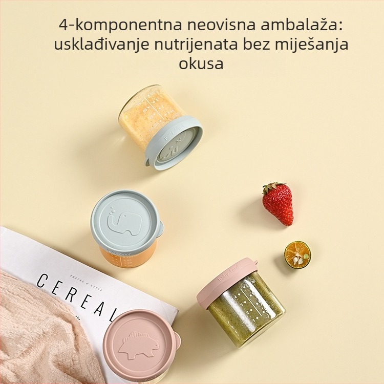 Silikonska posuda za bebinu hranu – Morandi stil, jednostavan dizajn, od 3 mjeseca, izlazak 2024