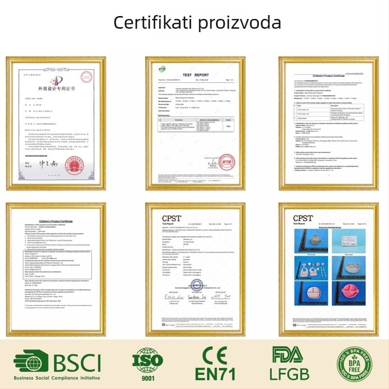 Silikonska posuda za bebinu hranu – Morandi stil, jednostavan dizajn, od 3 mjeseca, izlazak 2024