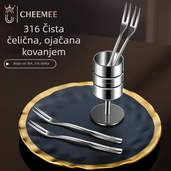 Vilica za voće od 316 nehrđajućeg čelika, ogledno poliranje, novi kineski stil, za odrasle