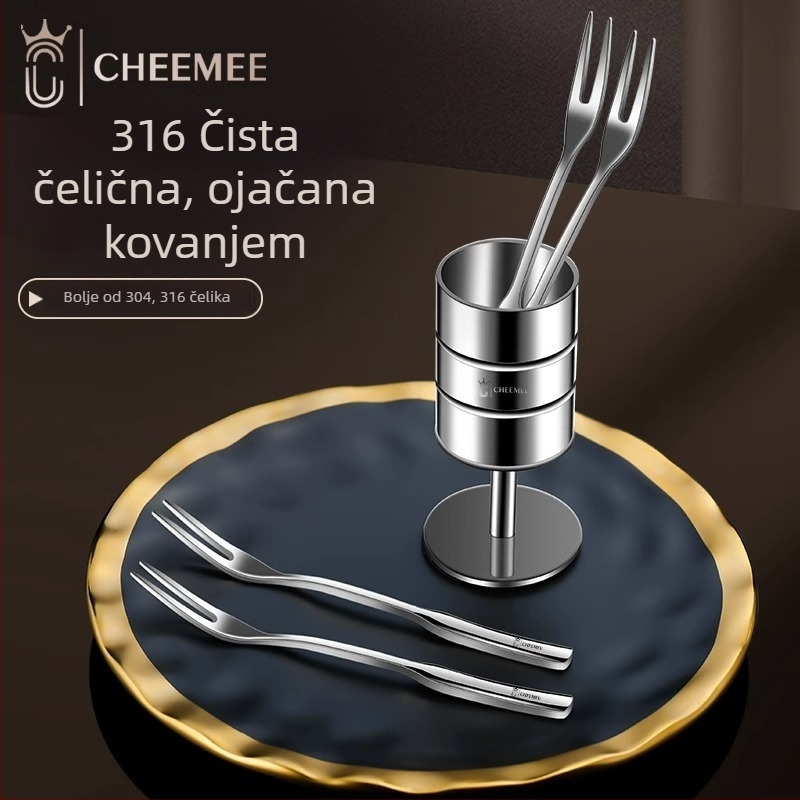 Vilica za voće od 316 nehrđajućeg čelika, ogledno poliranje, novi kineski stil, za odrasle