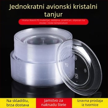 Jednokratna tacna od prozirnog tvrdog plastika, tacna za kušanje i roštilj, debela, za jednu porciju