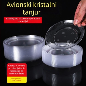 Jednokratna tacna od prozirnog tvrdog plastika, tacna za kušanje i roštilj, debela, za jednu porciju