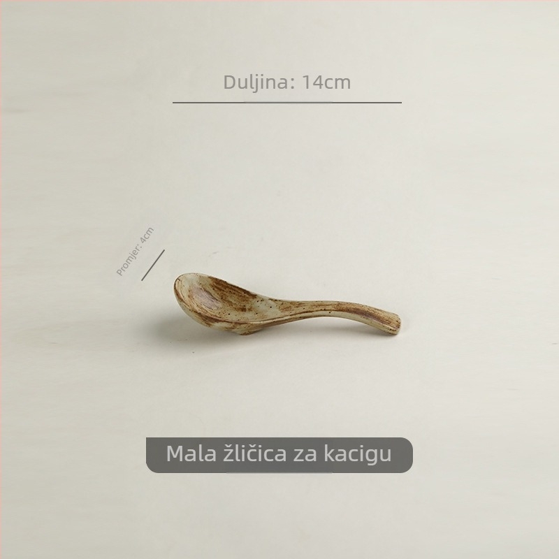 Ceramicni set posuđa: zdjele, tanjuri i pribor, površina ručno oslikana, kružni oblik, mikrovalna pogodna, jednofarbni završni sloj, idealan poklon za useljenje