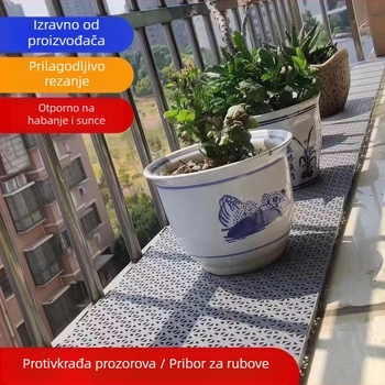 Zaštitna mreža za prozor za prag i balkon; PVC materijal; zaštita od krađe; plastična podloga