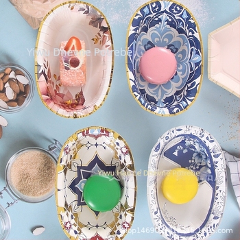 Love jednokratne ovalne papirnate zdjelice za dip u hot potu, kućne zabave, ekološki prihvatne