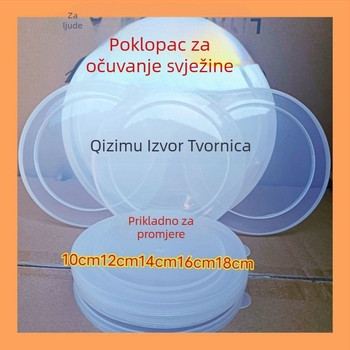 Plastični kružni poklopac s brtvom za kućnu upotrebu – univerzalni poklopac za zdjelu i kutiju za ručak, prehrambena kvaliteta