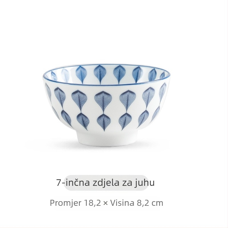 Keramičko posuđe u japanskom stilu: zdjela za rižu, zdjela za udon i ploča za ribu; keramika, svjetlo luksuzni retro stil, prilagodbe dostupne, razne kapacitete
