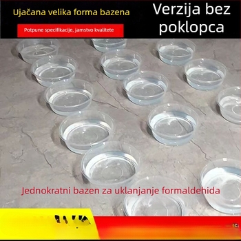 Jednokratni tanjur za dostavu, okrugli oblik, poliestersko vlakno, mikrovalna pećnica sigurno, biološki razgradivo