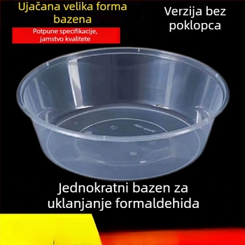 Jednokratni tanjur za dostavu, okrugli oblik, poliestersko vlakno, mikrovalna pećnica sigurno, biološki razgradivo
