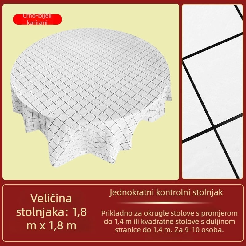 Jednokratni plastični stolnjak, kvadratni, debeli, s otisnutim logom i mogućnošću prilagođavanja