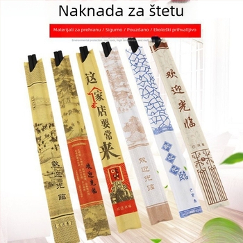 Dongyun set kapica za štapiće od Kraft papira, jednokratna upotreba, logotip sitotiskom, prilagodljivo, biološki razgradivo