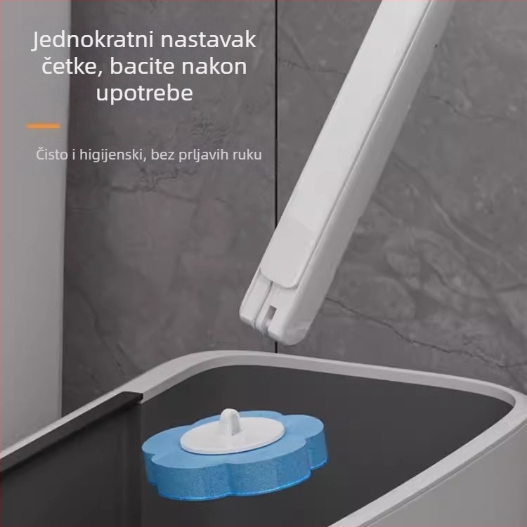 Jednokratni zidni set četke za WC, temeljito čišćenje bez mrtvih kutova, plastična konstrukcija