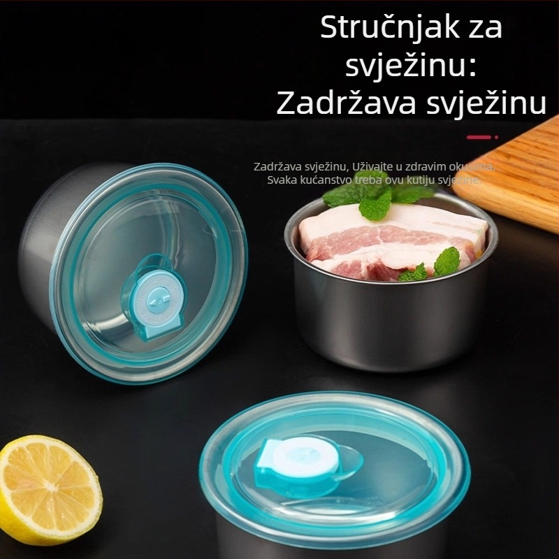 Kutija za ručak, okrugla, 301-500 ml, jednostavan stil, višekratna upotreba, nije pogodna za mikrovalnu