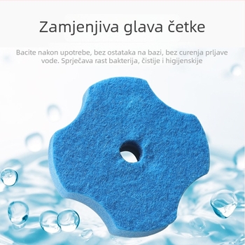 Jednokratna četka za WC za zidnu montažu sa samočišćenjem, plastična baza i drška, zamjenjive glave