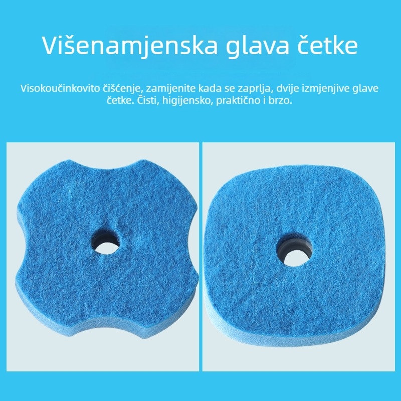 Jednokratna četka za WC za zidnu montažu sa samočišćenjem, plastična baza i drška, zamjenjive glave