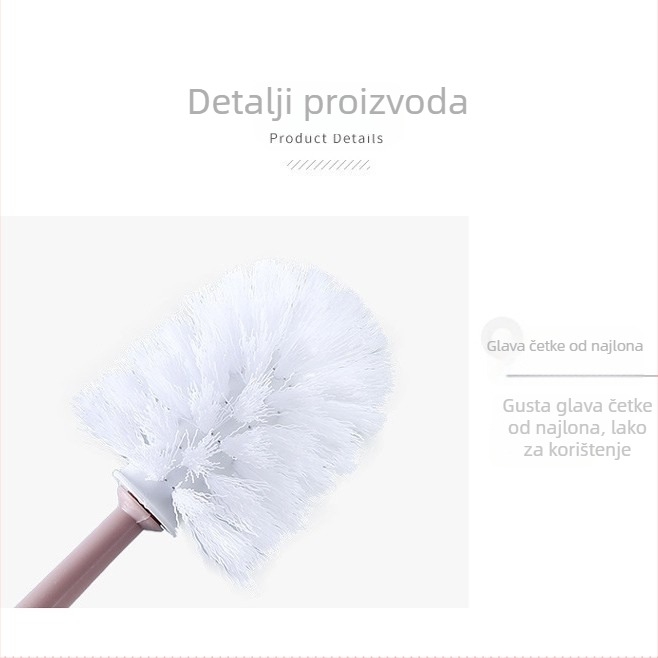 Set četki za WC s dugom držalom u japanskom stilu, mekane plastične četine, 1 kom