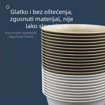 Jednokratna zdjela od ljuskica riža i PP plastike, deblji dizajn, paket 500 komada, kapacitet 250/350/500 ml, biorazgradivo