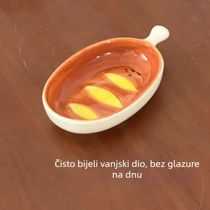 Slatki keramički tanjur s karikaturama – nepravilnog oblika; Materijal: keramika; Uzorak: karikatura; Stil: sladak; Površina: pod glazurom