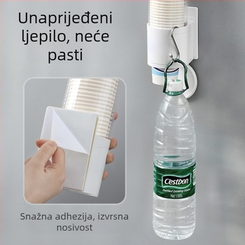 Držač čaša za zid od ABS-a, bez bušenja, moderan minimalistički stil, veličine male/velike