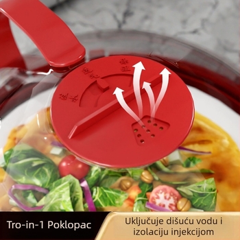 Poklop za mikrovalnu protiv prskanja, otporan na visoke temperature, plastični poklopac za zdjelu za kućnu uporabu