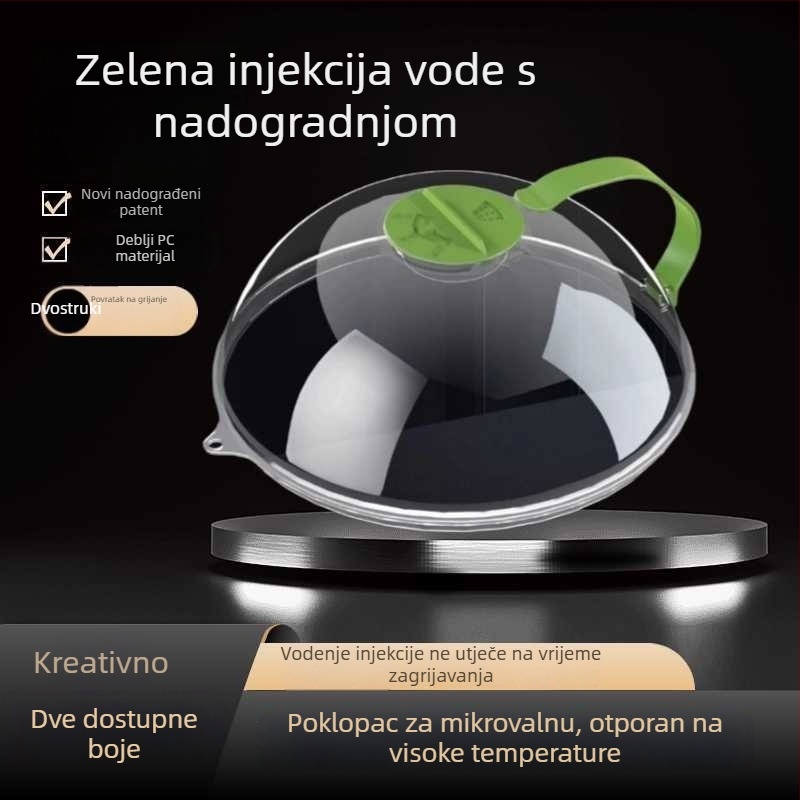 Poklop za mikrovalnu protiv prskanja, otporan na visoke temperature, plastični poklopac za zdjelu za kućnu uporabu