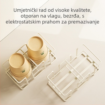 Držač čaša u japanskom stilu, od željezne žice (0,27 kg, bez bušenja)