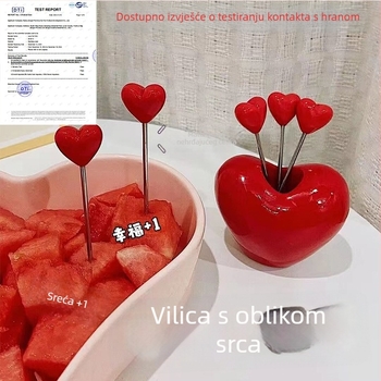 Set vilica za voće - crtani uzorak, svjež i sladak stil, brend Eumenie, materijal: viskoza