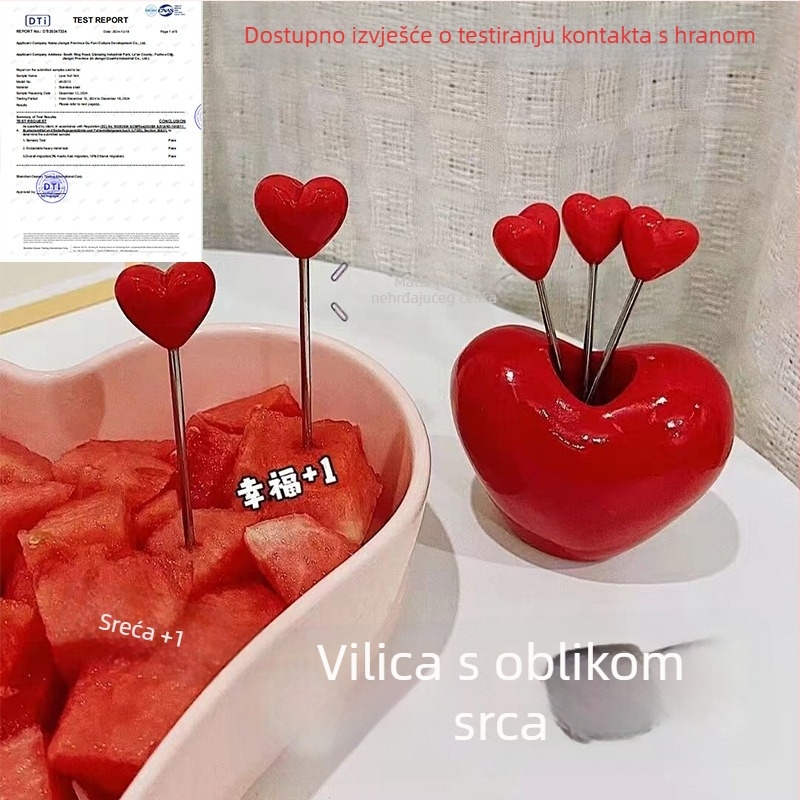 Set vilica za voće - crtani uzorak, svjež i sladak stil, brend Eumenie, materijal: viskoza