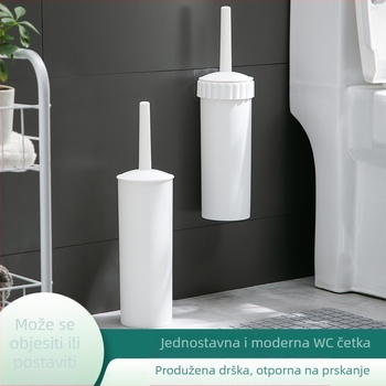 Set četke za WC u jednostavnom stilu s dvostrukom namjenom — za viseće ili stojeće korištenje, plastični materijal, branda Jialeshi, težina oko 200 g