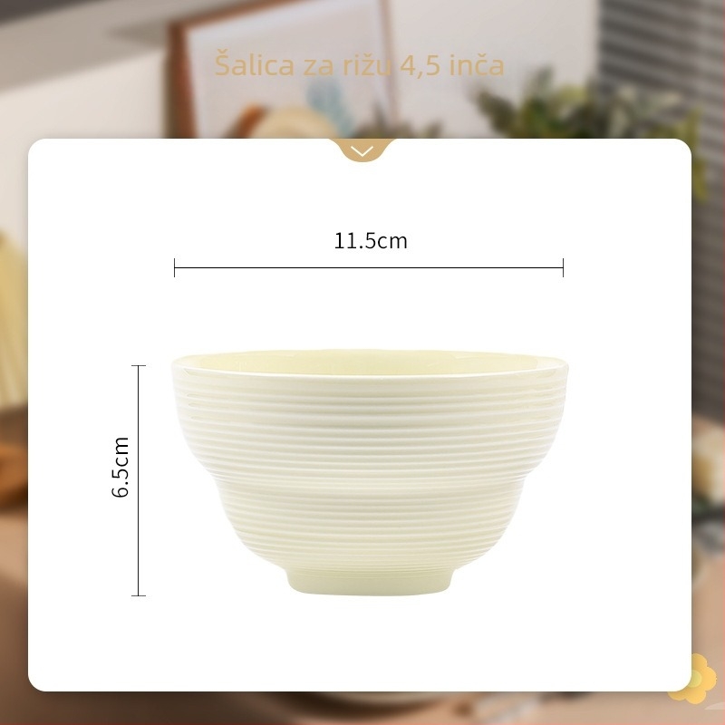Porcelanski set zdjela i tanjura s podglazurnim završnim slojem, mikrovalno siguran, prilagodljiv logotipu, idealan poklon