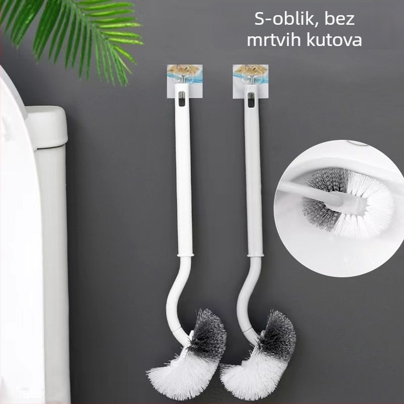 Japanska stil četke za WC, bez mrtvih kutova, plastična, težina 55