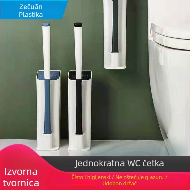 Jednokratna četka za WC s rastopljivom zamjenskom glavom, set od 2 komada, plastika, Ze Chuan