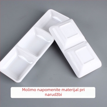 Dvodijelna melaminska posuda za umak za hot pot, pravokutnog oblika, moderni minimalistički stil
