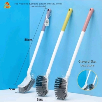 Četka za WC s dugom plastičnom drškom, mekanim vlaknima, zidni držač, podrijetlo Zhejiang, 112 g