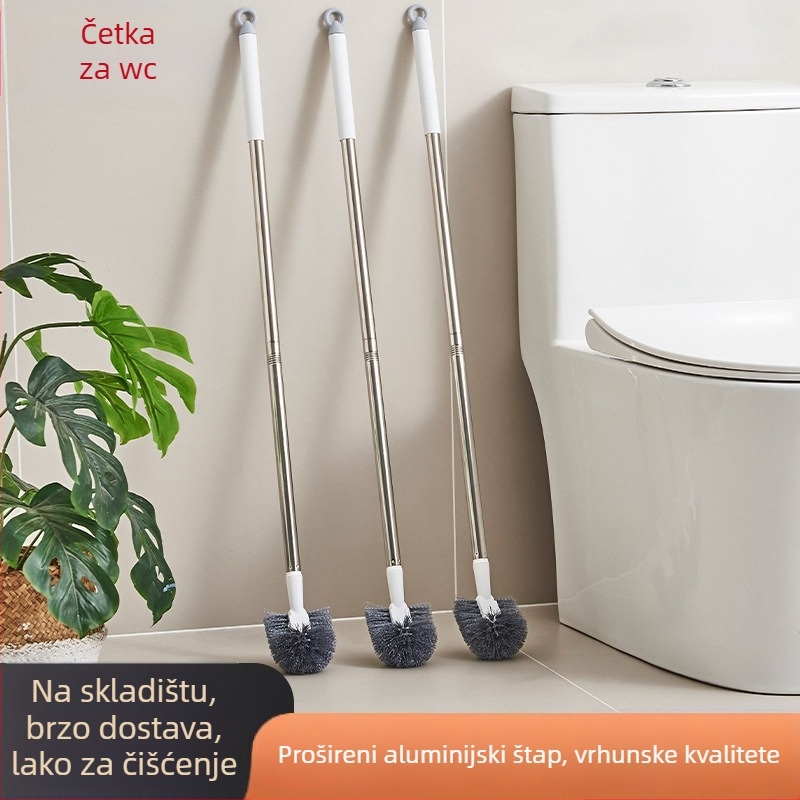 Plastična četka za zahod montirana na zid, dugačkom drškom, za kućnu upotrebu, četka za uklanjanje mrlja u kupaonici