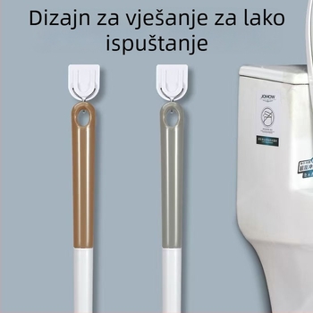 Toaletna četka s okruglom glavom – plastična, protuklizni držač, 127 g, 1 kom