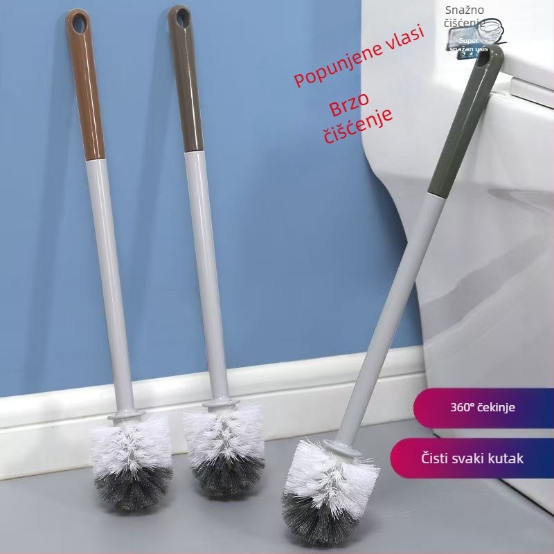 Toaletna četka s okruglom glavom – plastična, protuklizni držač, 127 g, 1 kom
