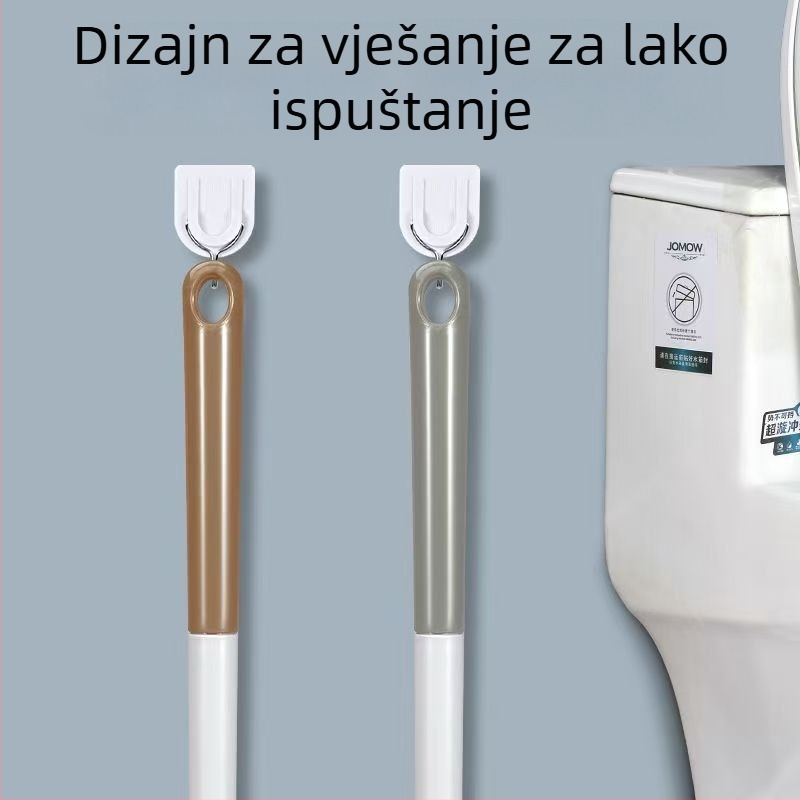 Toaletna četka s okruglom glavom – plastična, protuklizni držač, 127 g, 1 kom