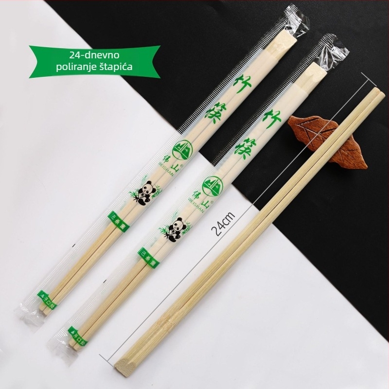 Weishan jednokratne bambus štapići s otisnutim logom, prilagodljiva obrada, biorazgradivo, pogodno za pakiranje kineske hrane