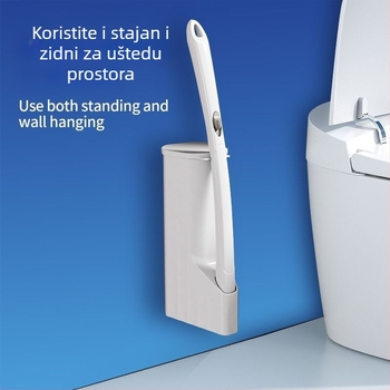 Love jujie Zamjenska glava četke za WC – zidna montaža, dugačak držač, plastični materijal, moderan minimalistički stil