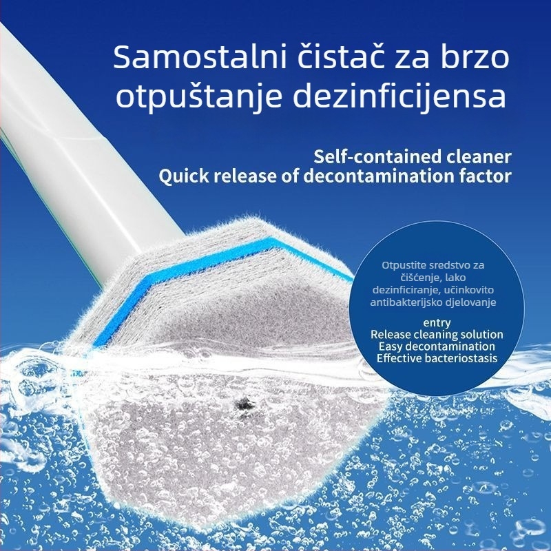 Love jujie Zamjenska glava četke za WC – zidna montaža, dugačak držač, plastični materijal, moderan minimalistički stil