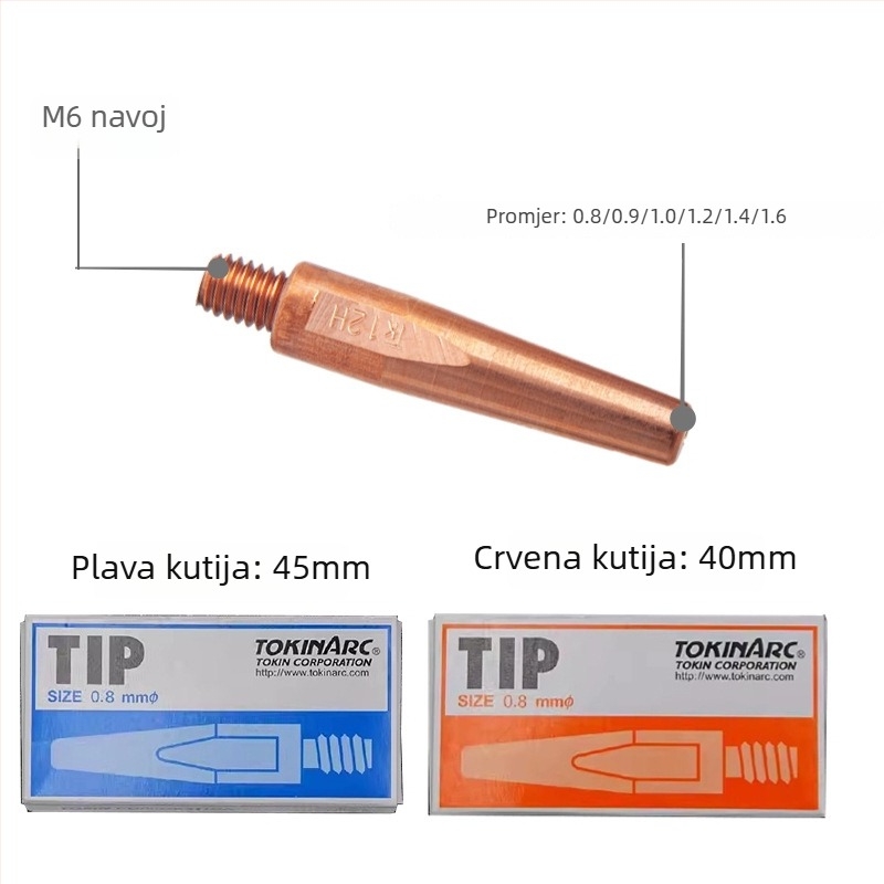 Dongjin 023010 Vodična mlaznica za Yaskawa robota, krom-zirkonij bakar, TK TIP mlaznica