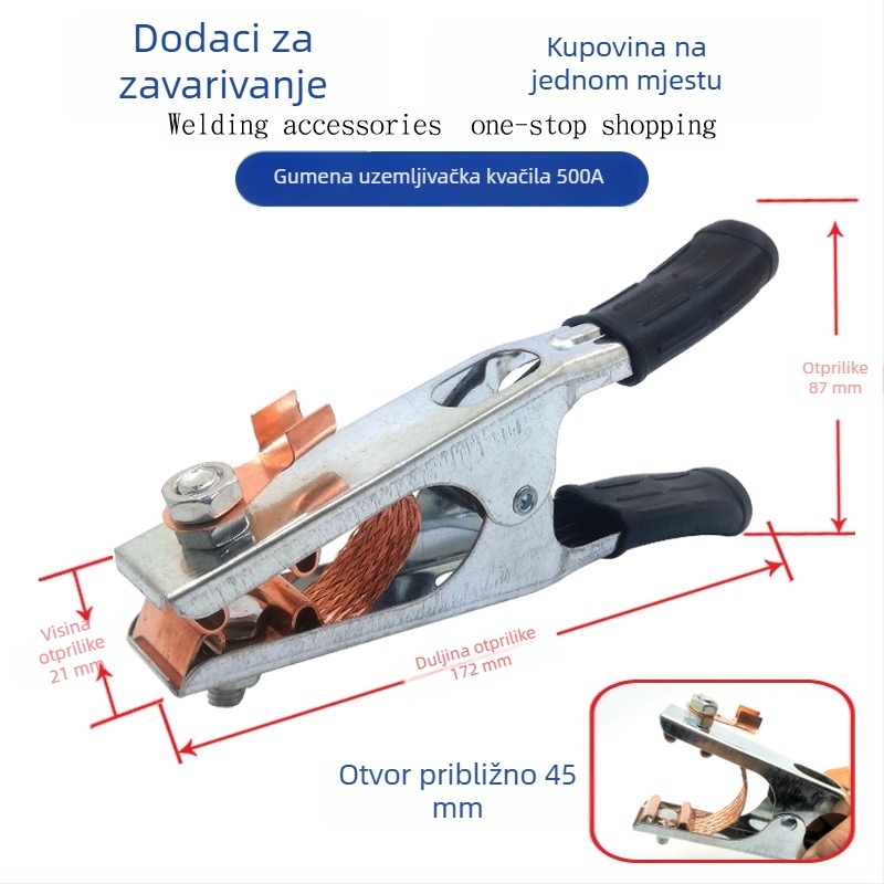 Kaifa uzemljiva kliješta za vodič, 500A, željezo, za zavarivanje