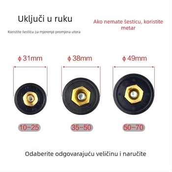 Utičnica konektora za električni zavarivač, brzi spoj od čistog bakra, model DKJ10-2535-50-70