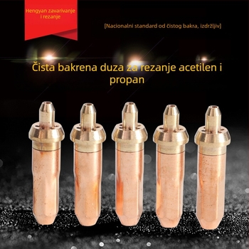 G01-30/100/300 Integrirana potpuno bakrena mlaznica za rezanje propanom i acetilenom, kružna mlaznica s plamenom cvijeta šljive, debljina reza 30–300